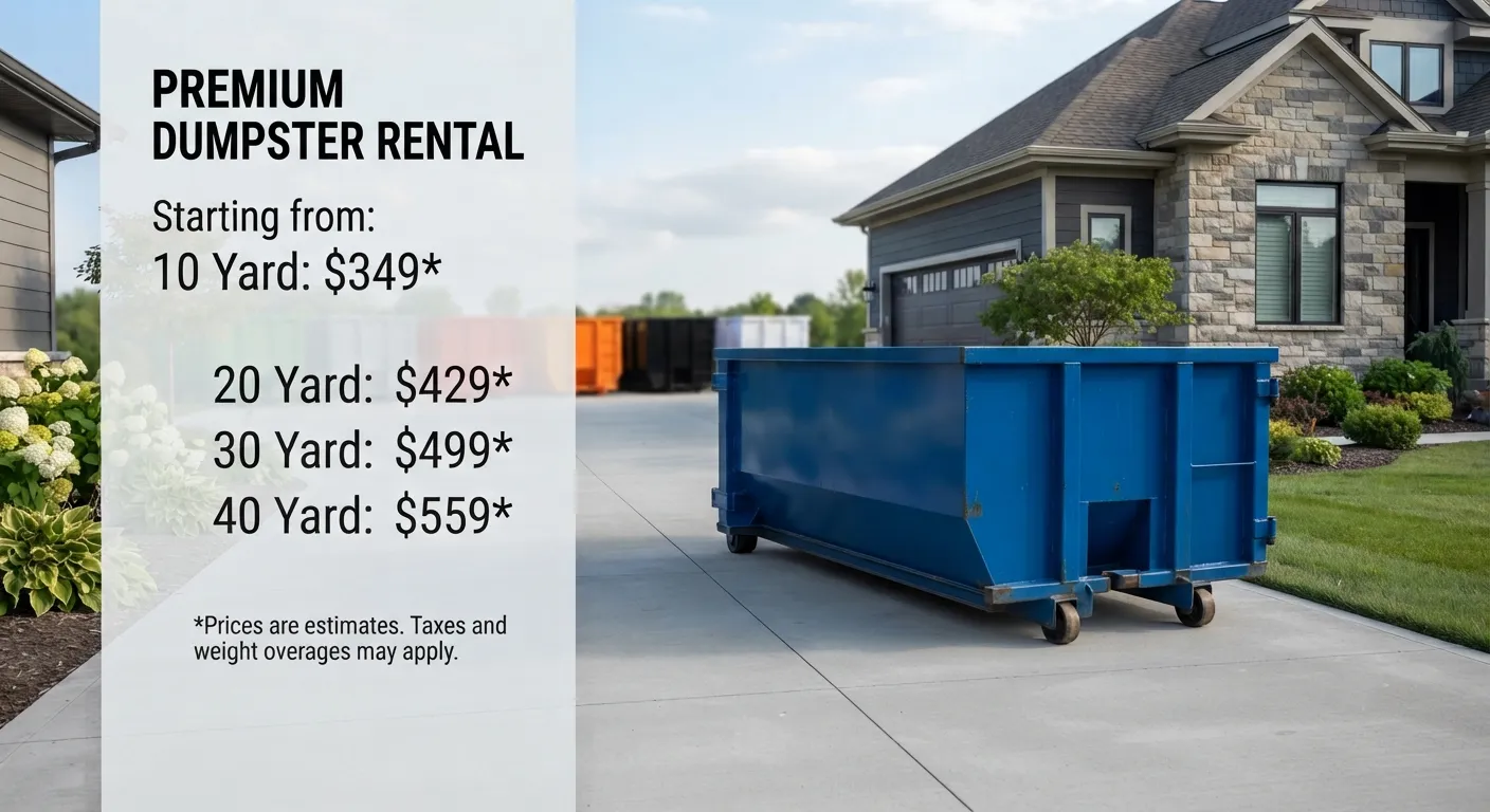 Dumpster Rental Cost in Weston, FL